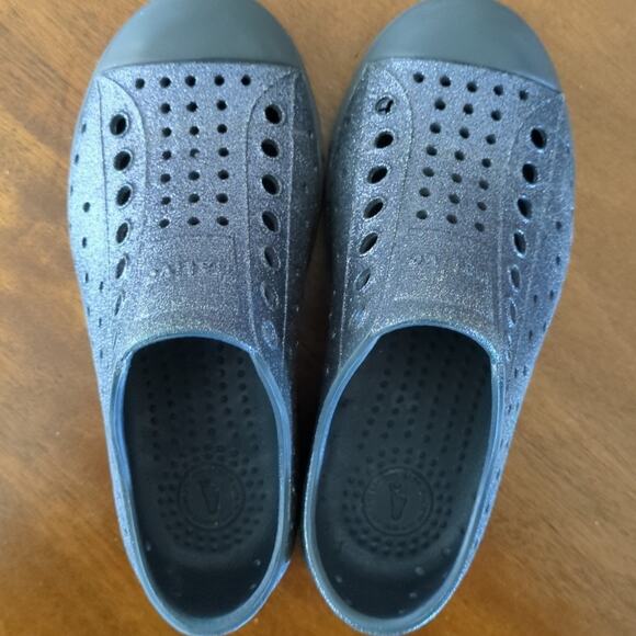 Native shoes Jefferson bling Onyx bling little kids size 10 - Picture 4 of 8